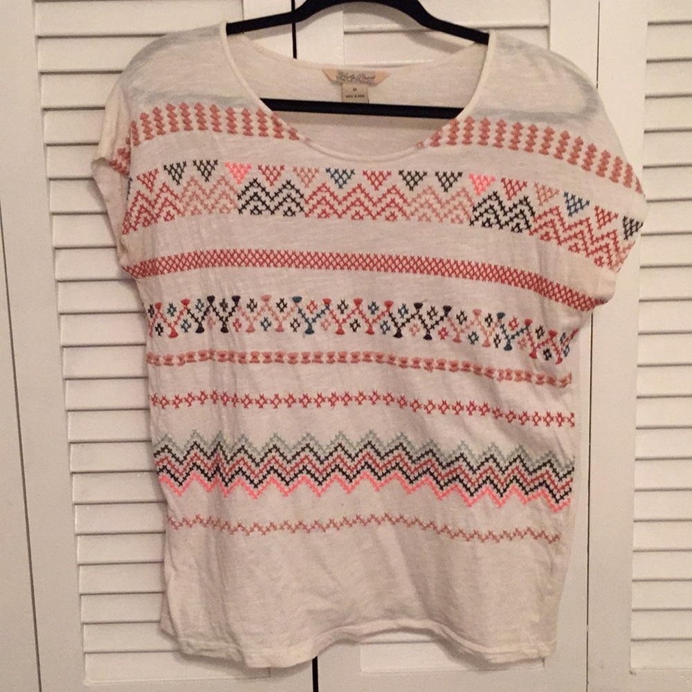 Lucky Brand Embroidered Tee
